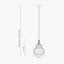 Asilah Matt Black Metal Shaped Wire Pendant