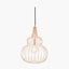 Asilah French Gold Metal Wire Shaped Pendant
