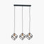 Alessio Matt Black Metal Three Cube Pendant