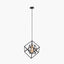 Alessio Matt Black Metal Cube Pendant