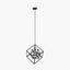 Alessio Matt Black Metal Cube Pendant