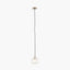 Ella Clear Ribbed Glass Teardrop Pendant