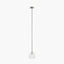 Ella Clear Ribbed Glass Teardrop Pendant