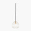 Ella Clear Ribbed Glass Teardrop Pendant