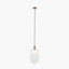 Abigail Clear Ribbed Glass Tall Pendant