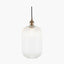 Abigail Clear Ribbed Glass Tall Pendant
