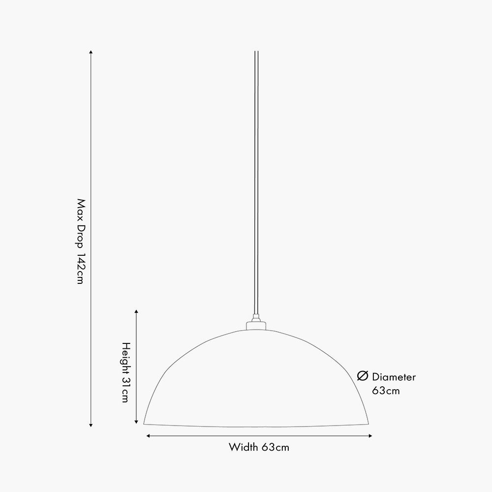 Anders Matt Black and Gold Leaf Dome Pendant