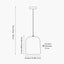 Kochi Antique Silver Hammered Metal Dome Pendant