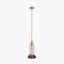 Dita Clear Organic Glass and Red Tassel Pendant