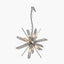 Estella Smoke Glass and Silver Metal Starburst Pendant