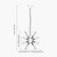 Estella Smoke Glass and Silver Metal Starburst Pendant