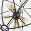 Luna Matt Black & Brushed Gold Metal Sputnik Pendant
