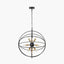 Luna Matt Black & Brushed Gold Metal Sputnik Pendant