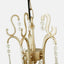 Belle Antique Silver Leaf Metal & Beaded 5 Light Chandelier Pendant