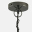 Fia Clear Glass & Black Nickel Metal Chain Drop Pendant