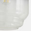 Fia Clear Glass & Black Nickel Metal Chain Drop Pendant