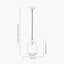 Fia Clear Glass & Black Nickel Metal Chain Drop Pendant
