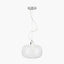 Azores Clear Textured Glass Oval Pendant