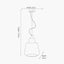 Porto Grey Optic Glass Tapered Pendant