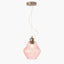 Lisbon Rose Optic Diamond Glass Pendant