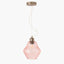 Lisbon Rose Optic Diamond Glass Pendant
