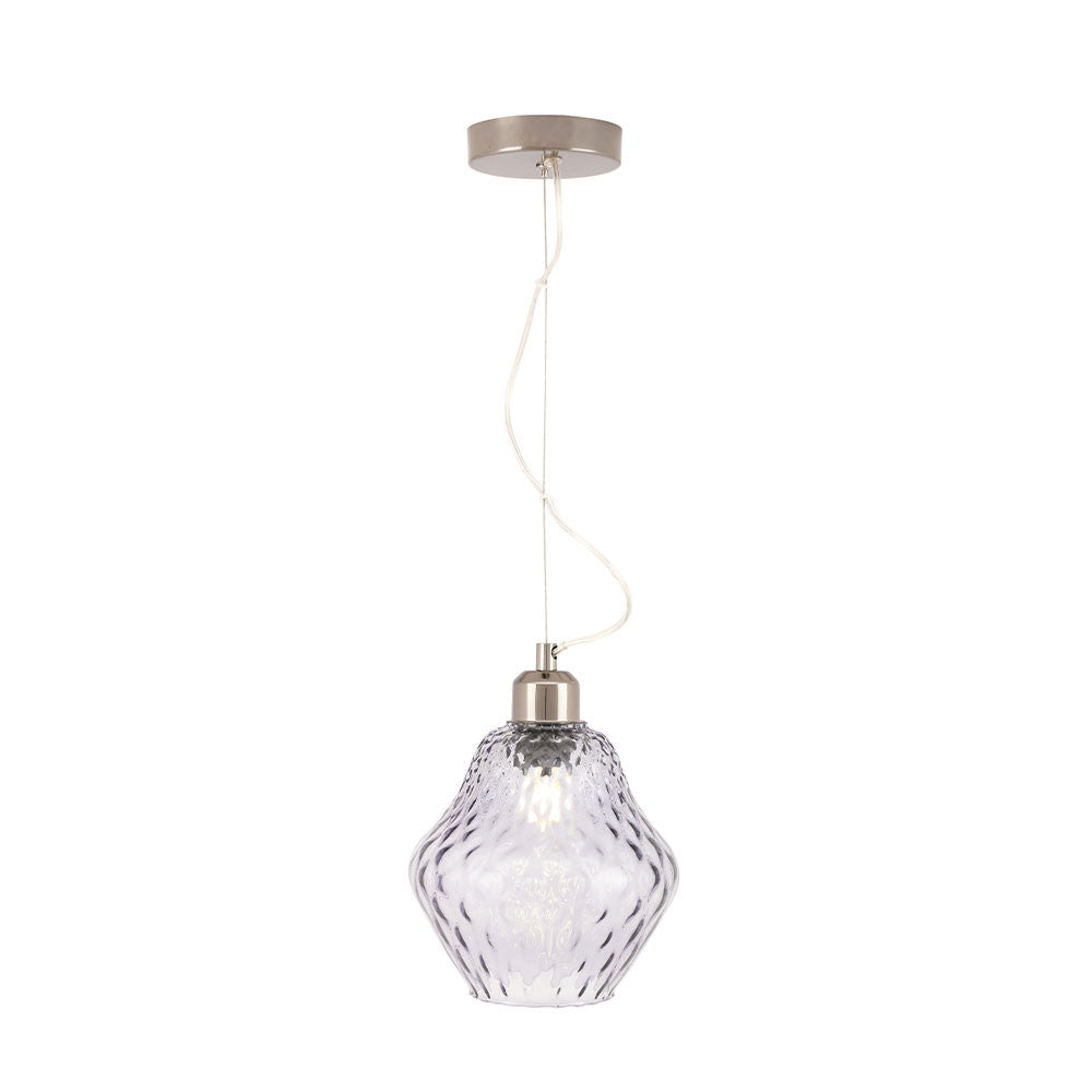 Lisbon Grey Optic Diamond Glass Pendant