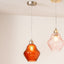 Lisbon Orange Optic Diamond Glass Pendant