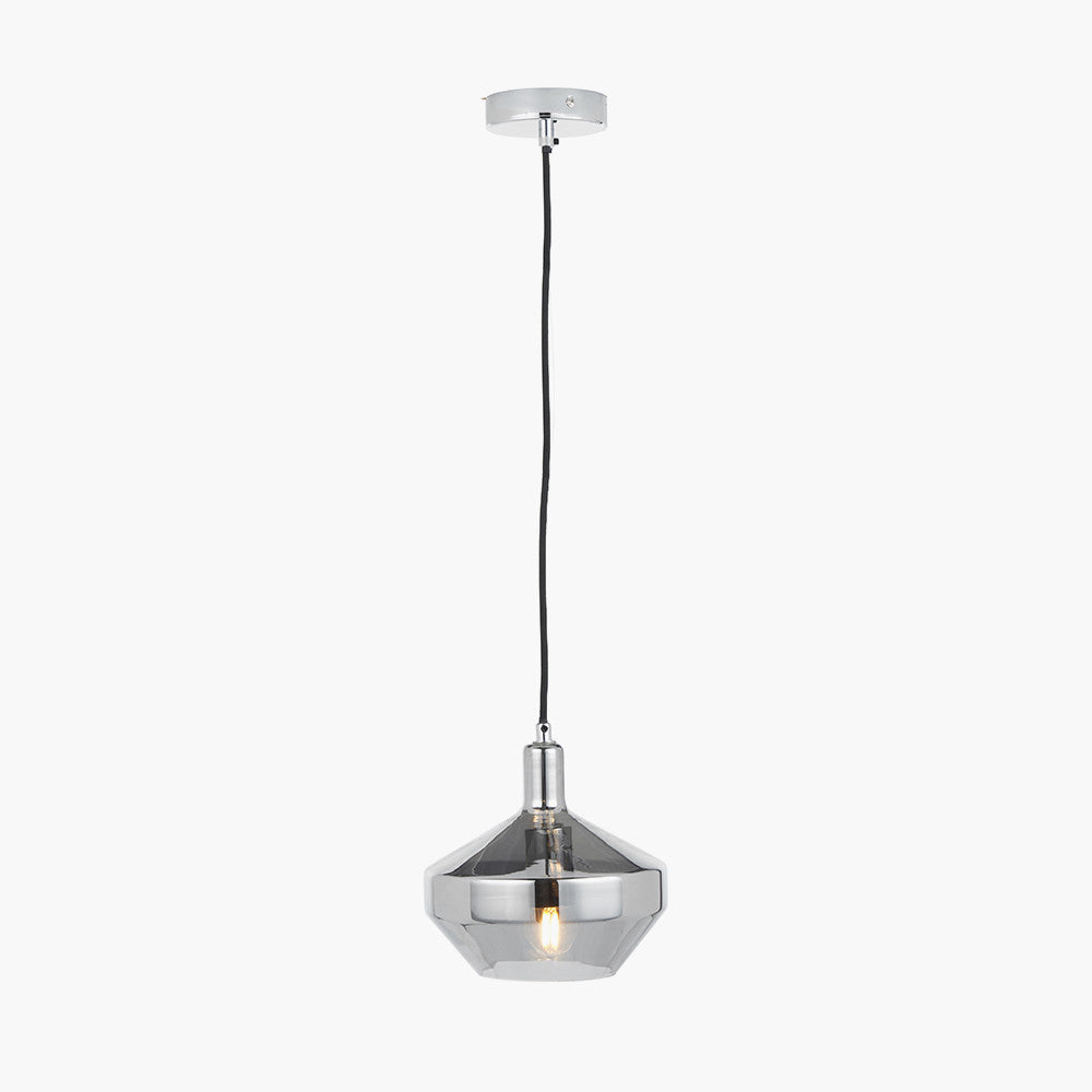 Jaxon Shiny Smoked Glass Domed Pendant