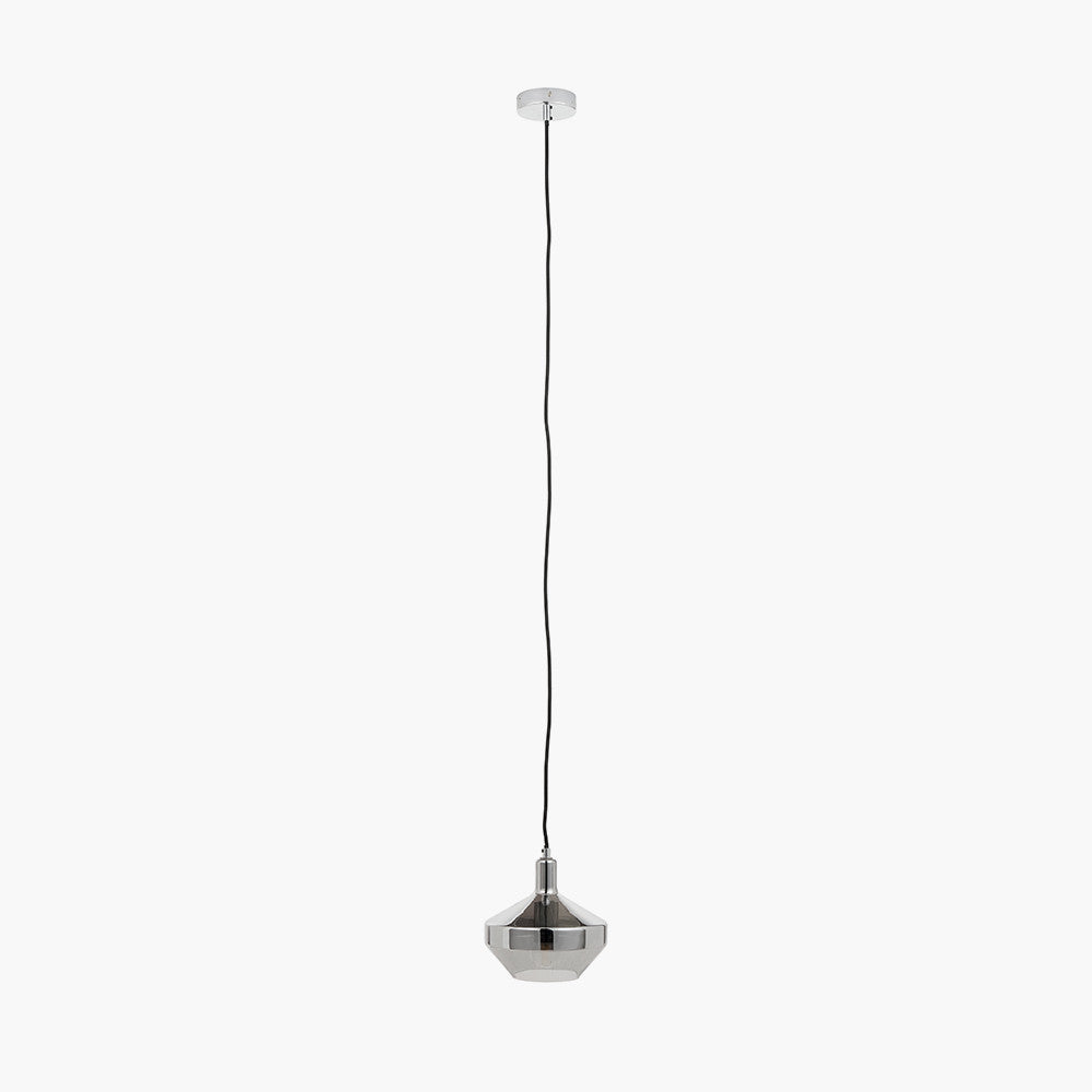 Jaxon Shiny Smoked Glass Domed Pendant