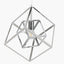 Alessio Shiny Nickel Metal Cube Pendant