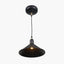 Canton Matt Black and Brass Metal Cone Pendant