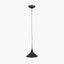 Canton Matt Black and Brass Metal Cone Pendant