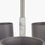Midland Brushed Nickel and Grey Marble Effect 3 Arm Pendant