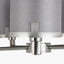 Midland Brushed Nickel and Grey Marble Effect 3 Arm Pendant