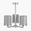 Midland Brushed Nickel and Grey Marble Effect 3 Arm Pendant