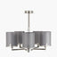 Midland Brushed Nickel and Grey Marble Effect 5 Arm Pendant