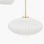 Alexa White Ribbed Glass & Gold Metal Multi Drop Pendant