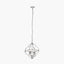 Amine Nickel Metal 4 Light Fleur De Lys Pendant