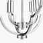 Amine Nickel Metal 4 Light Fleur De Lys Pendant