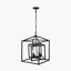 Anis Black Metal 4 Light Cube Pendant