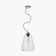 Beja Organic Shape Tall Clear Bubble Glass Pendant