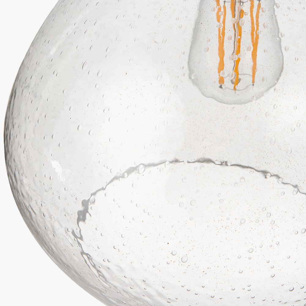 Beja Organic Shape Clear Bubble Glass Pendant