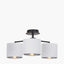 Elin Matt Black & Ivory 3 Light Pendant