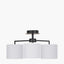 Elin Matt Black & Ivory 3 Light Pendant