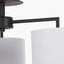 Elin Matt Black & Ivory 3 Light Pendant