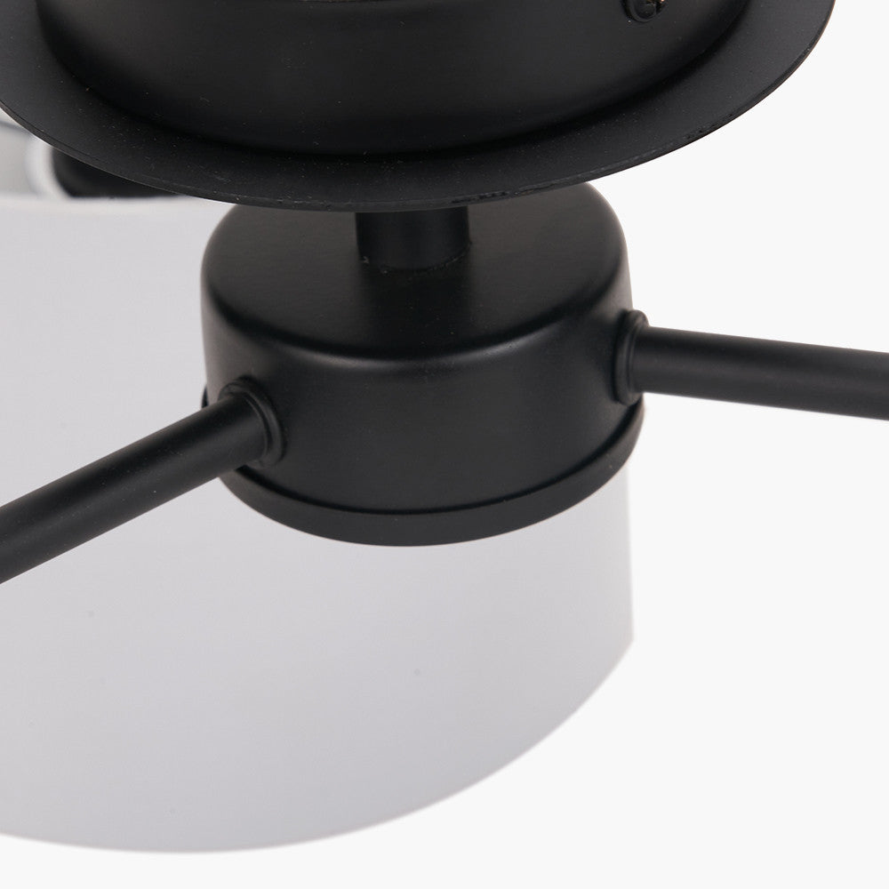 Elin Matt Black & Ivory 3 Light Pendant
