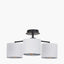 Elin Matt Black & Ivory 3 Light Pendant