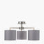 Elin Brushed Silver & Steel Grey 3 Light Pendant