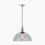 Cecilia Antique Silver Metal and Smoked Glass Dome Pendant