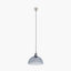 Cecilia Antique Silver Metal and Smoked Glass Dome Pendant